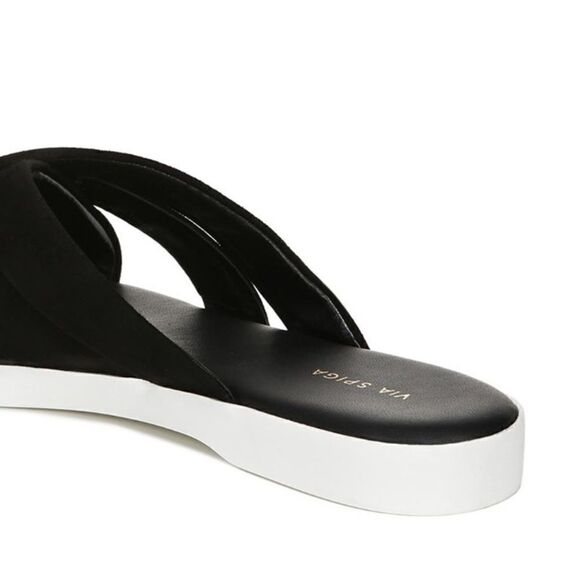 Via Spiga Criss Cross Slide Sandals - Picture 9 of 12